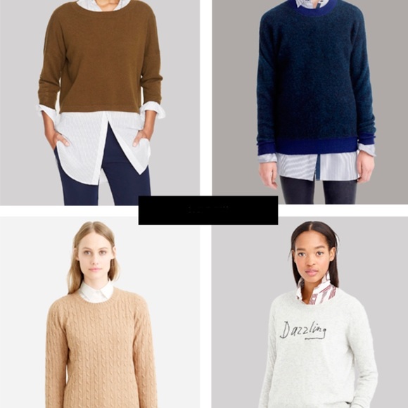 Navy Blue Long Sleeve V-Neck Sweater - Picture 7 of 7